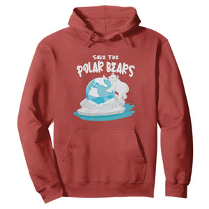 Earth Day Hoodie Save The Polar Bears Climate Awareness TS09 Red Printyourwear
