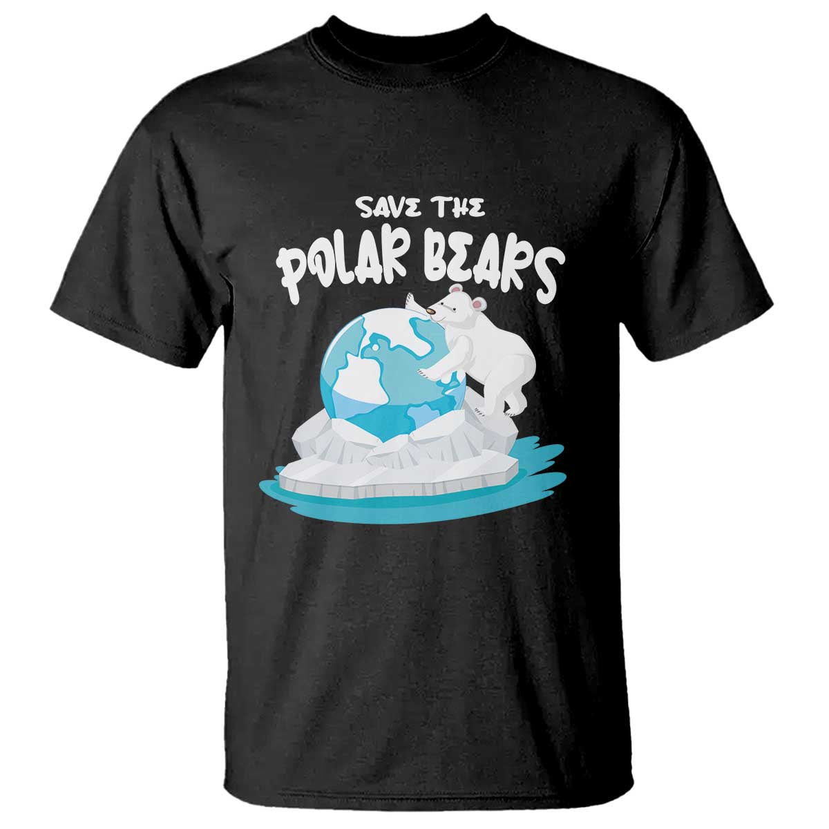 Earth Day T Shirt Save The Polar Bears Climate Awareness TS09 Black Printyourwear