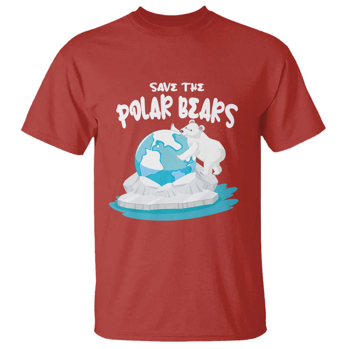 Earth Day T Shirt Save The Polar Bears Climate Awareness TS09 Red Printyourwear