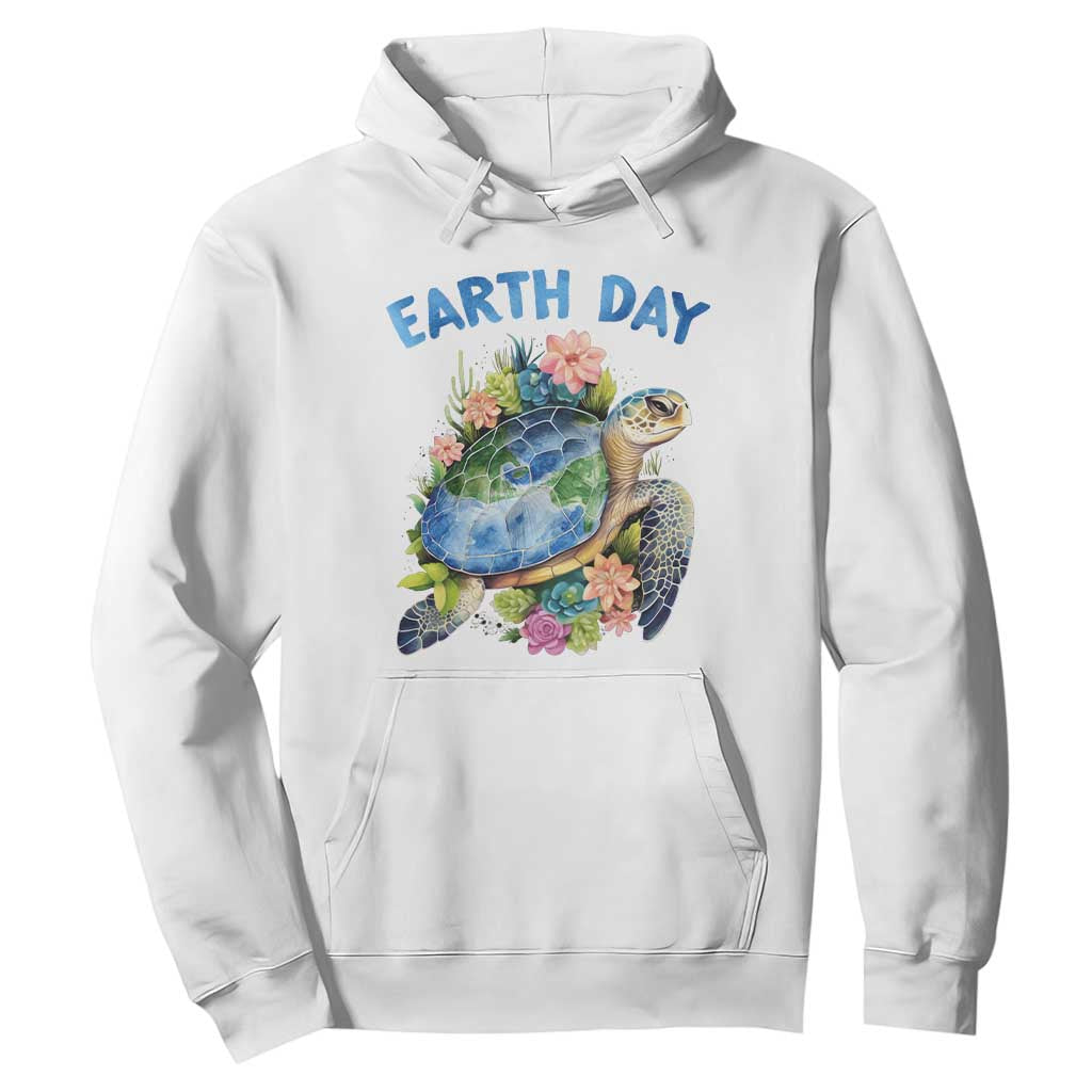 Earth Day Hoodie Sea Turtle Save Our Ocean TS09 White Printyourwear