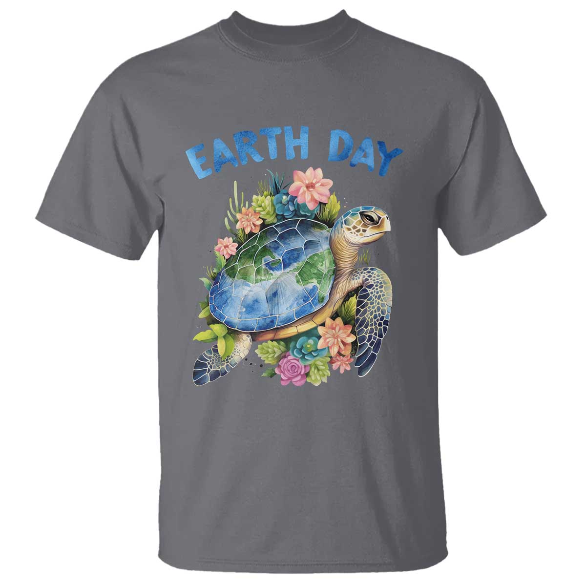 Earth Day T Shirt Sea Turtle Save Our Ocean TS09 Charcoal Printyourwear