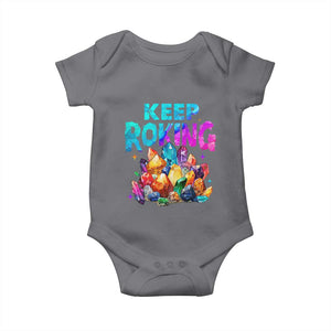 Rock Collector Baby Onesie Keep Rocking Geologist TS09 Charcoal Print Your Wear