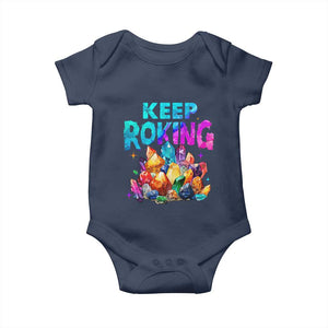 Rock Collector Baby Onesie Keep Rocking Geologist TS09 Navy Print Your Wear