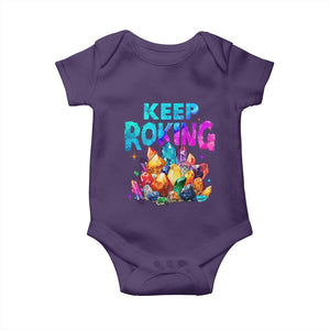 Rock Collector Baby Onesie Keep Rocking Geologist TS09 Purple Print Your Wear