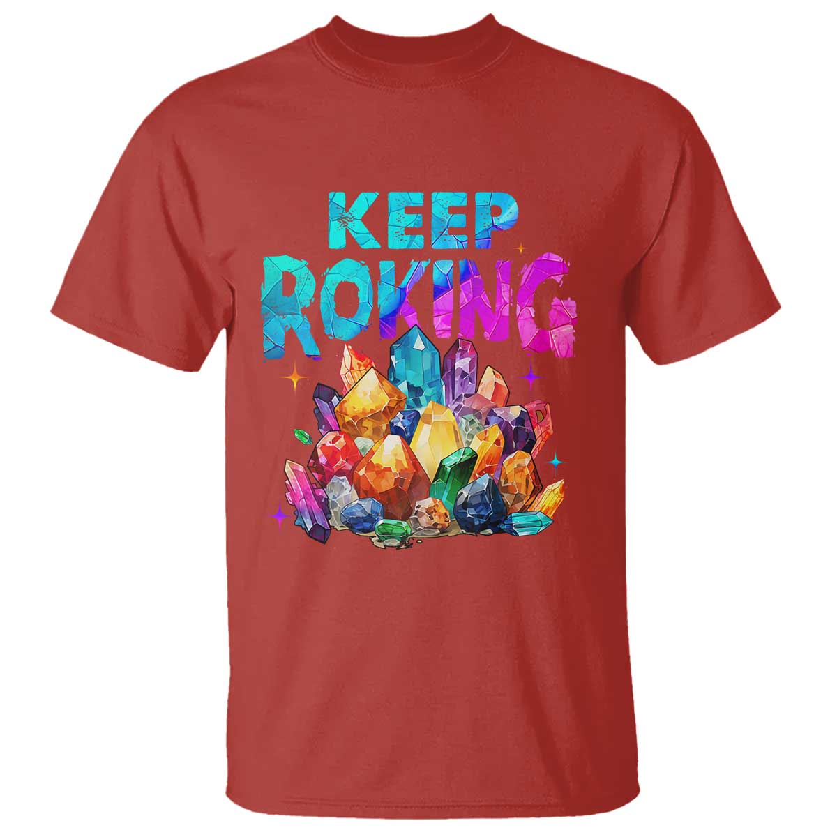Rock Collector T Shirt Keep Rocking Geologist TS09 Red Print Your Wear