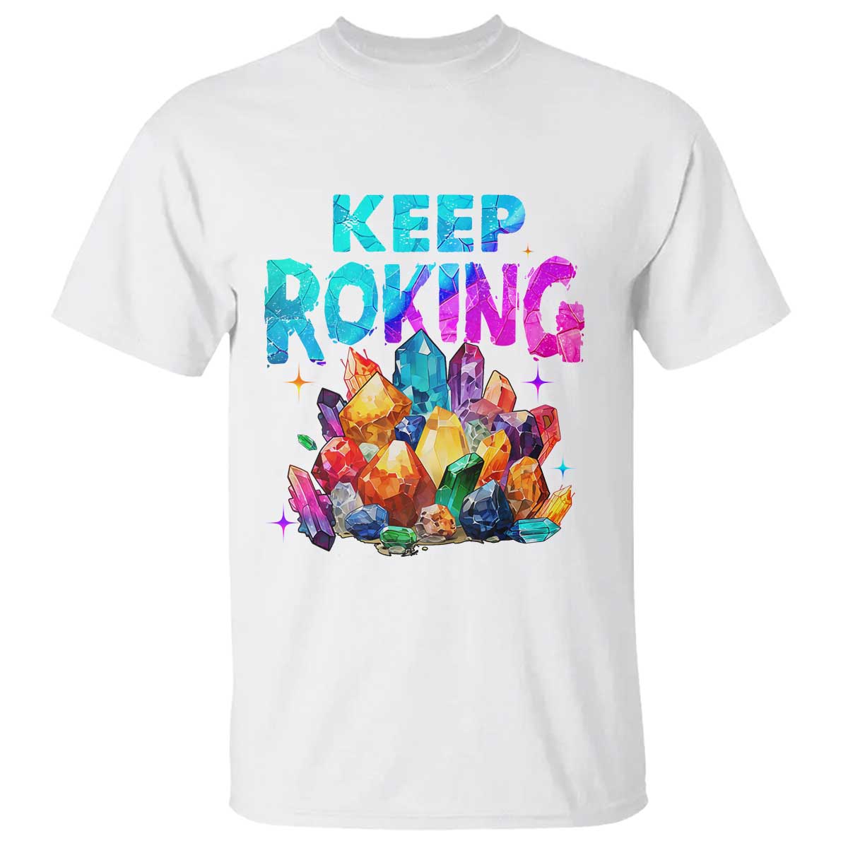 Rock Collector T Shirt Keep Rocking Geologist TS09 White Print Your Wear