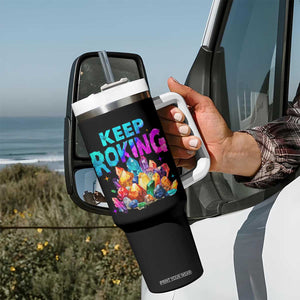 Rock Collector Tumbler With Handle Keep Rocking Geologist TS09 Print Your Wear