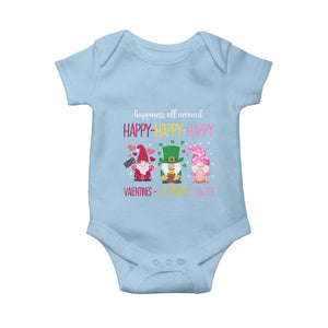 Happy Valentines St Patrick Easter Day Gnomies Baby Onesie TS09 Light Blue Print Your Wear