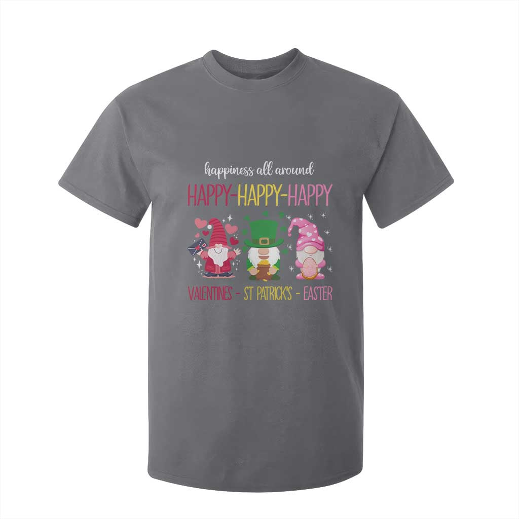 Happy Valentines St Patrick Easter Day Gnomies T Shirt For Kid TS09 Charcoal Print Your Wear