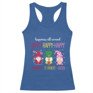 Happy Valentines St Patrick Easter Day Gnomies Racerback Tank Top TS09 Royal Blue Print Your Wear