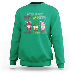 Happy Valentines St Patrick Easter Day Gnomies Sweatshirt TS09 Irish Green Printyourwear