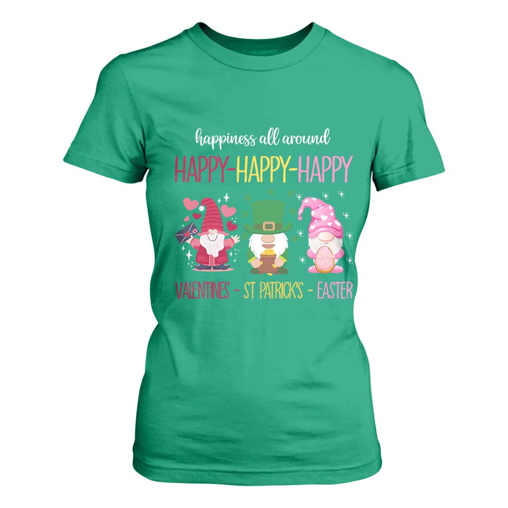 Happy Valentines St Patrick Easter Day Gnomies T Shirt For Women TS09 Irish Green Print Your Wear