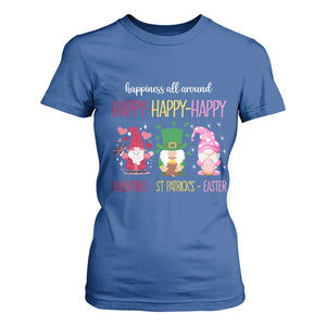 Happy Valentines St Patrick Easter Day Gnomies T Shirt For Women TS09 Royal Blue Print Your Wear