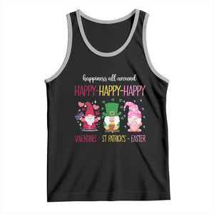 Happy Valentines St Patrick Easter Day Gnomies Tank Top TS09 Black Athletic Heather Print Your Wear