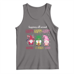 Happy Valentines St Patrick Easter Day Gnomies Tank Top TS09 Deep Heather Print Your Wear
