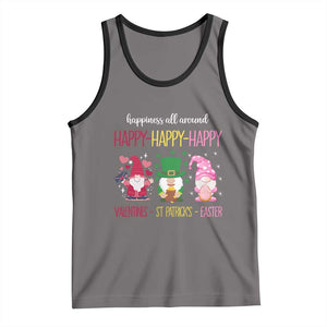 Happy Valentines St Patrick Easter Day Gnomies Tank Top TS09 Deep Heather Black Print Your Wear