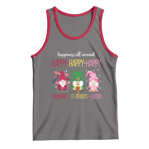 Happy Valentines St Patrick Easter Day Gnomies Tank Top TS09 Deep Heather Red Print Your Wear
