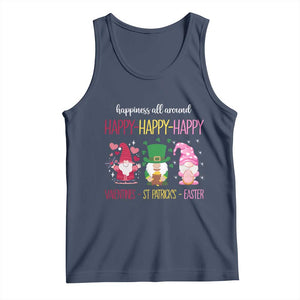 Happy Valentines St Patrick Easter Day Gnomies Tank Top TS09 Navy Print Your Wear