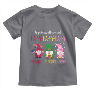 Happy Valentines St Patrick Easter Day Gnomies Toddler T Shirt TS09 Charcoal Print Your Wear