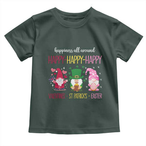Happy Valentines St Patrick Easter Day Gnomies Toddler T Shirt TS09 Dark Forest Green Print Your Wear