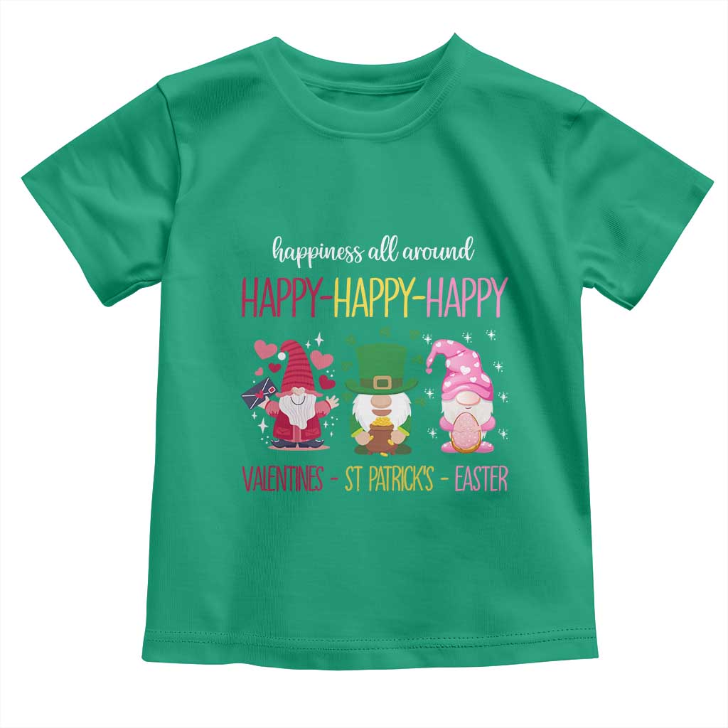 Happy Valentines St Patrick Easter Day Gnomies Toddler T Shirt TS09 Irish Green Print Your Wear