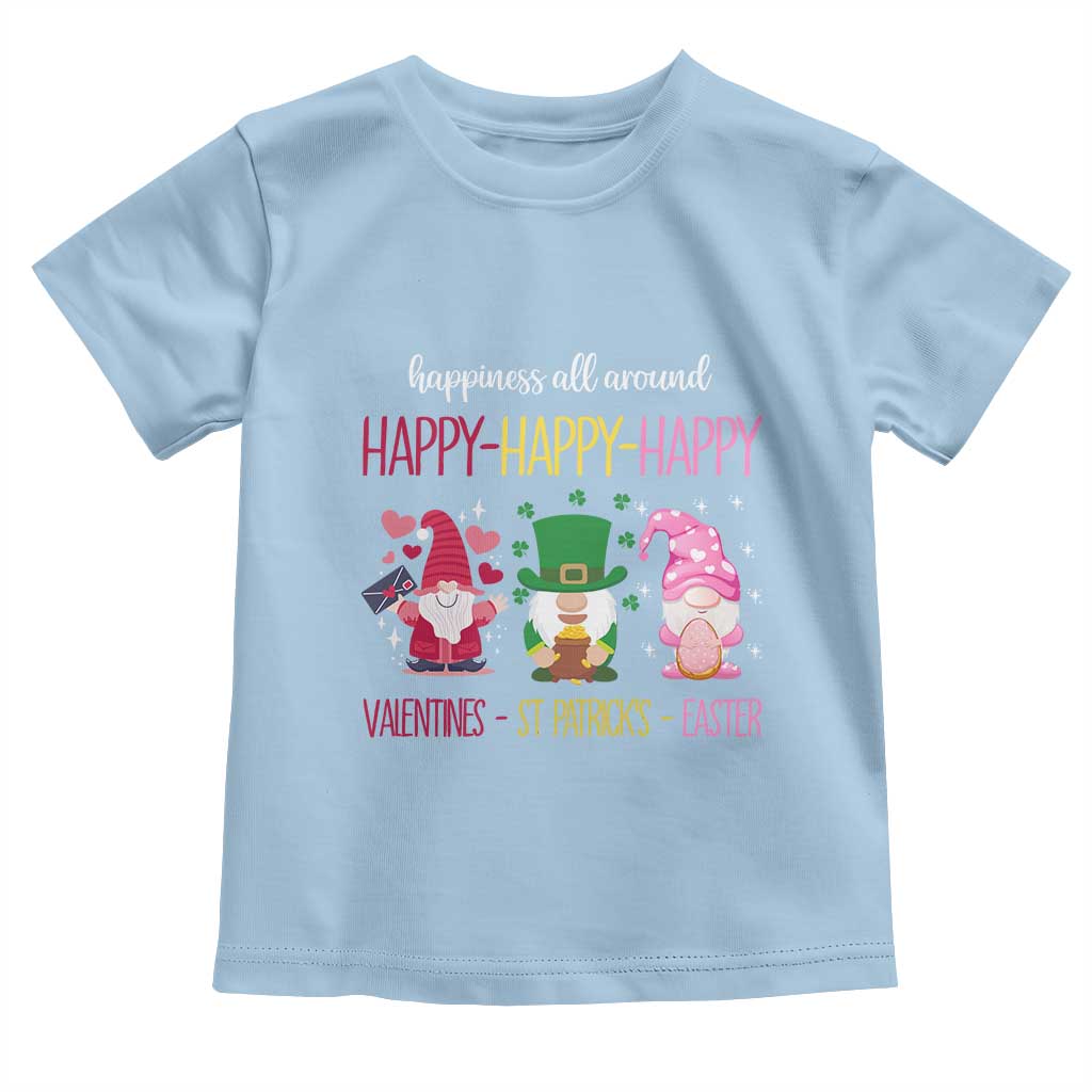 Happy Valentines St Patrick Easter Day Gnomies Toddler T Shirt TS09 Light Blue Print Your Wear
