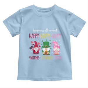 Happy Valentines St Patrick Easter Day Gnomies Toddler T Shirt TS09 Light Blue Print Your Wear