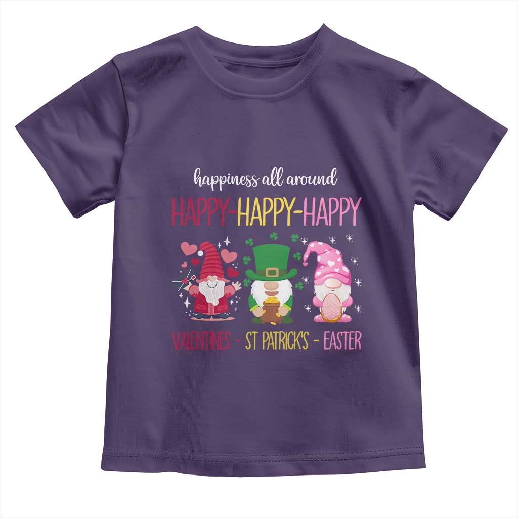 Happy Valentines St Patrick Easter Day Gnomies Toddler T Shirt TS09 Purple Print Your Wear
