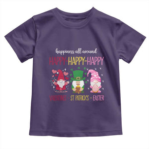 Happy Valentines St Patrick Easter Day Gnomies Toddler T Shirt TS09 Purple Print Your Wear