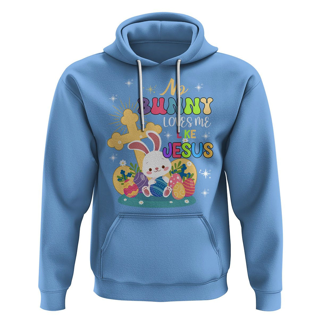 Easter Day Hoodie No Bunny Loves Me Like Jesus Cute Rabbit TS09 Carolina Blue Printyourwear