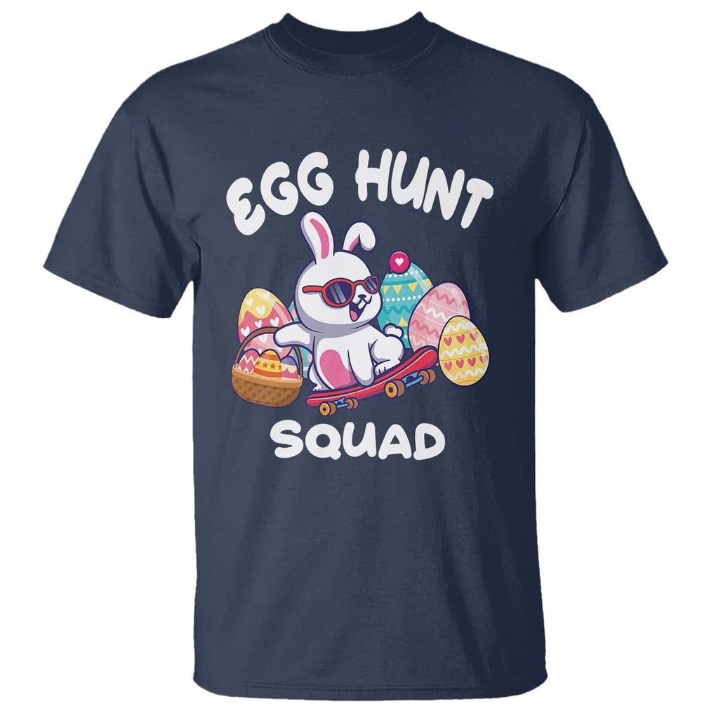 Easter Day T Shirt Egg Hunt Squad Cool Bunny Funny Hunting Season TS09 Navy Printyourwear