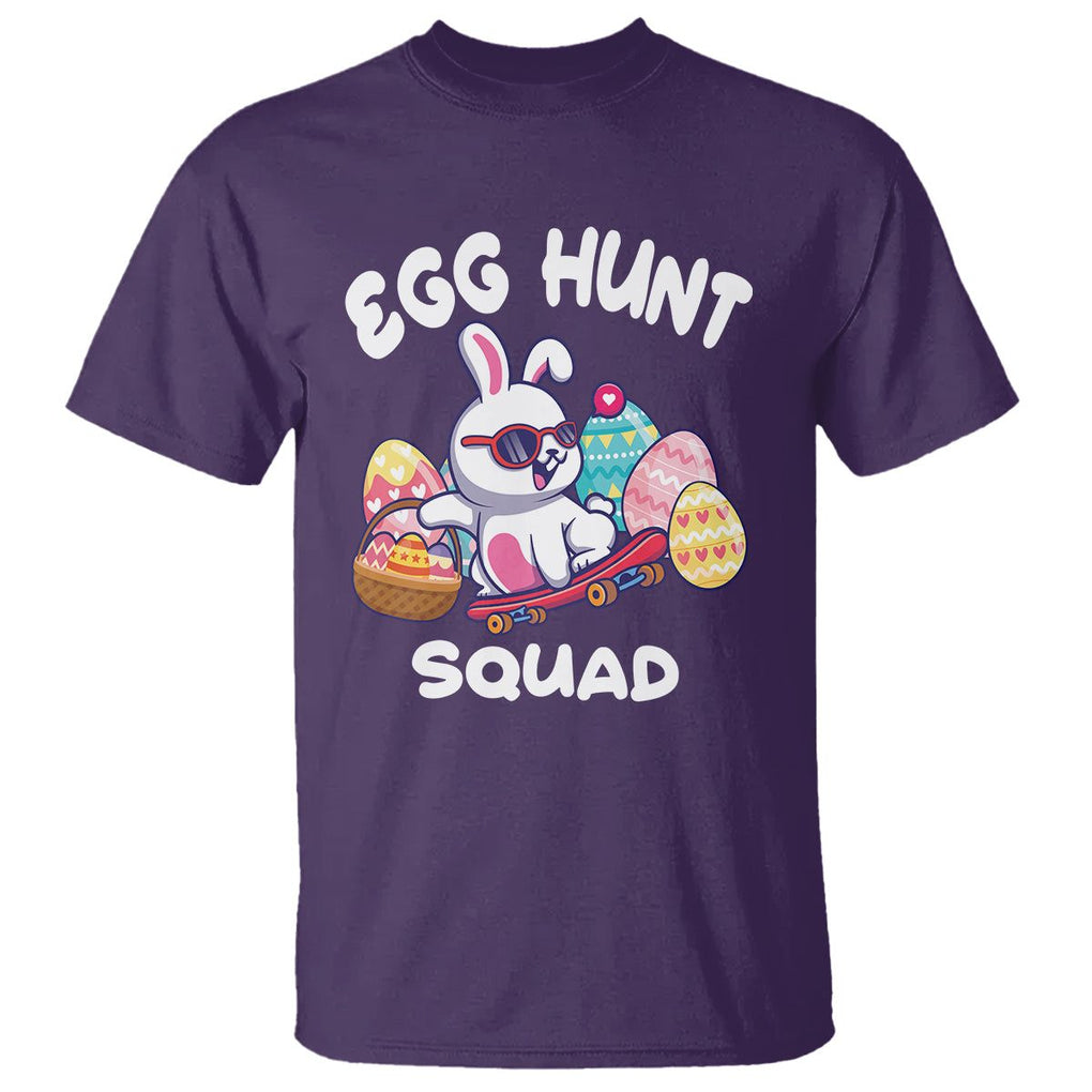 Easter Day T Shirt Egg Hunt Squad Cool Bunny Funny Hunting Season TS09 Purple Printyourwear