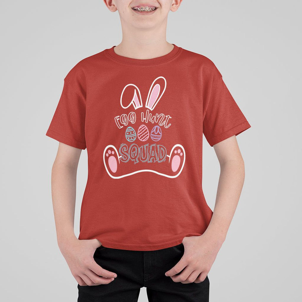 Easter Day T Shirt For Kid Egg Hunt Squad Funny Hunting Season TS09 Red Printyourwear