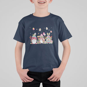 Easter Day Cute Gnomies Egg Hunting T Shirt For Kid TS09 Navy Printyourwear