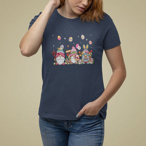 Easter Day Cute Gnomies Egg Hunting T Shirt For Women TS09 Navy Printyourwear