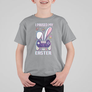 I Paused My Game For Easter Day Funny Gamer T Shirt For Kid TS09 Sport Gray Printyourwear