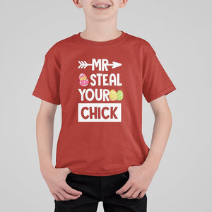Easter Day T Shirt For Kid Mr. Steal Your Chick Funny Egg Baby Chicken TS09 Red Printyourwear