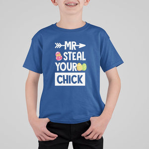 Easter Day T Shirt For Kid Mr. Steal Your Chick Funny Egg Baby Chicken TS09 Royal Blue Printyourwear