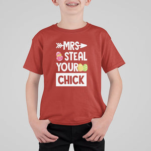 Easter Day T Shirt For Kid Mrs. Steal Your Chick Funny Egg Baby Chicken TS09 Red Printyourwear