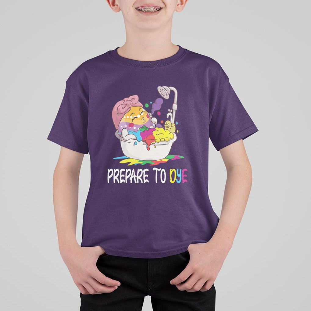 Funny Easter Day T Shirt For Kid Prepare To Dye Sunday Egg Hunting TS09 Purple Printyourwear