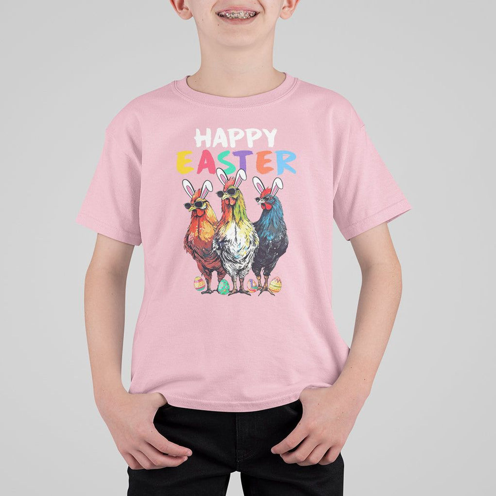 Easter Day T Shirt For Kid Funny Chicken Bunny Costume Farmer Farm Animal TS09 Light Pink Printyourwear
