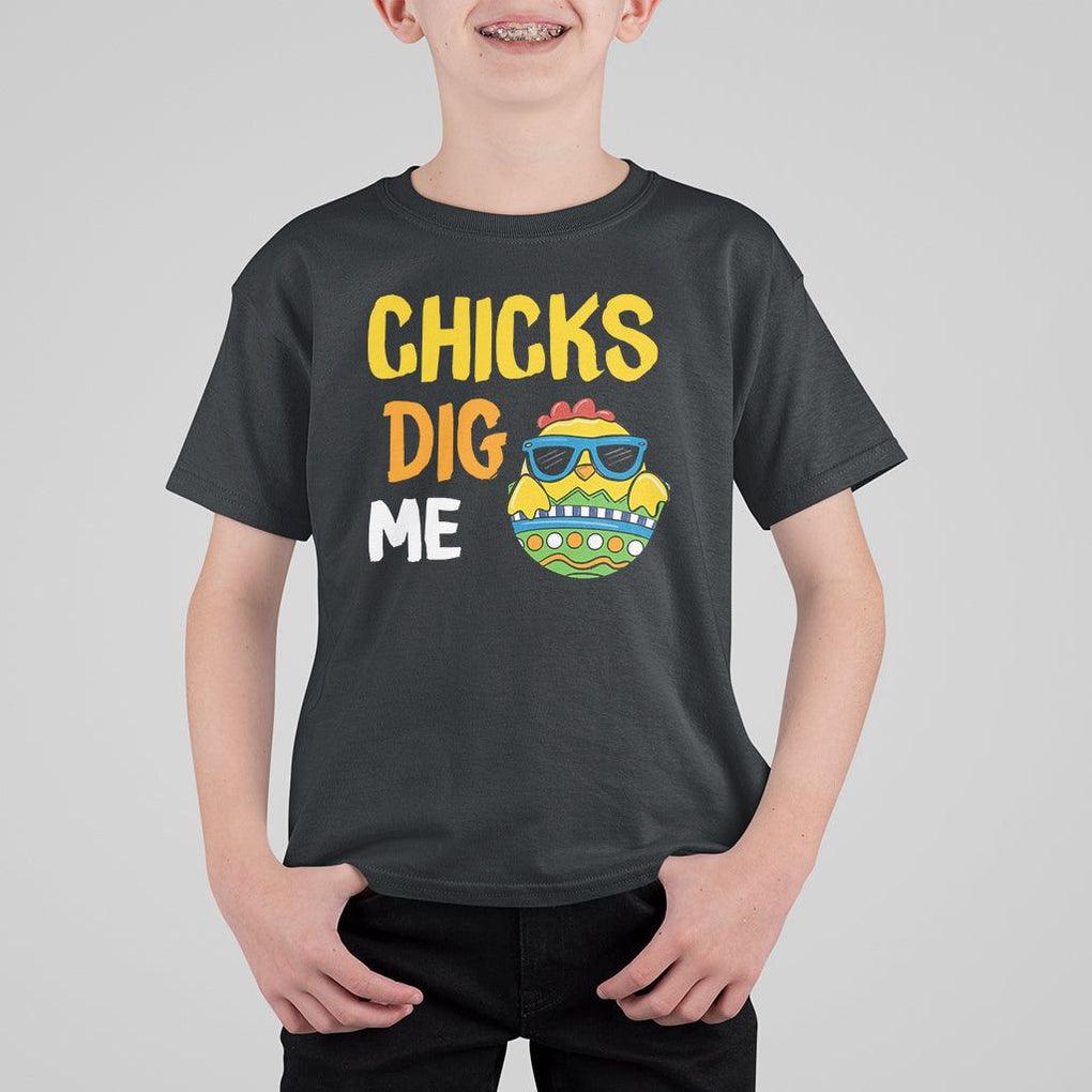 Easter Day T Shirt For Kid Chicks Dig Me Funny Baby Chicken TS09 Black Printyourwear