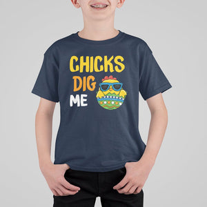 Easter Day T Shirt For Kid Chicks Dig Me Funny Baby Chicken TS09 Navy Printyourwear
