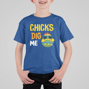 Easter Day T Shirt For Kid Chicks Dig Me Funny Baby Chicken TS09 Royal Blue Printyourwear
