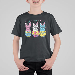 Easter Day T Shirt For Kid Cute Bunny French Bulldogs Frenchie Dog Lover TS09 Black Printyourwear