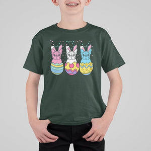 Easter Day T Shirt For Kid Cute Bunny French Bulldogs Frenchie Dog Lover TS09 Dark Forest Green Printyourwear