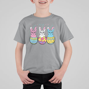 Easter Day T Shirt For Kid Cute Bunny French Bulldogs Frenchie Dog Lover TS09 Sport Gray Printyourwear