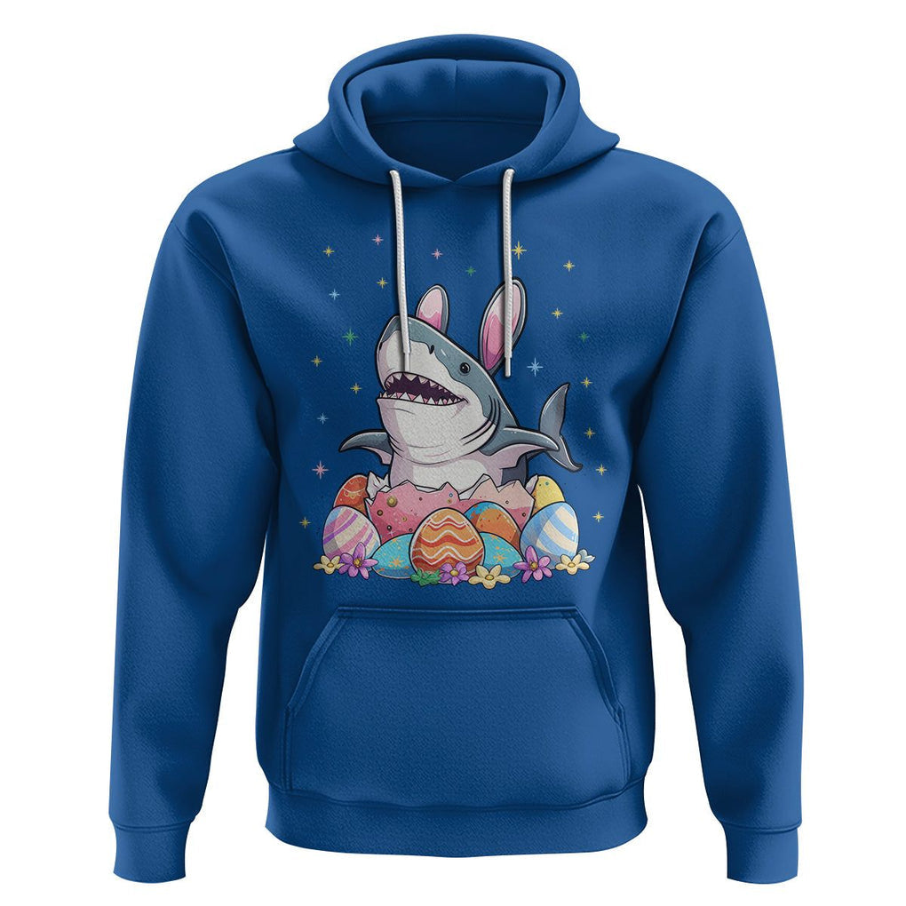 Easter Day Cute Bunny Shark Egg Basket Hoodie TS09 Royal Blue Printyourwear