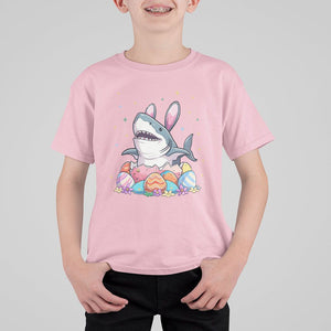 Easter Day Cute Bunny Shark Egg Basket T Shirt For Kid TS09 Light Pink Printyourwear