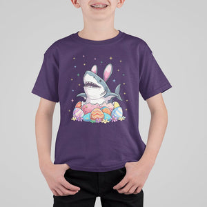 Easter Day Cute Bunny Shark Egg Basket T Shirt For Kid TS09 Purple Printyourwear